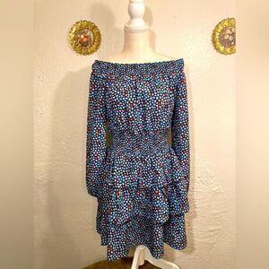 NWT Michael Kors Floral Off The Shoulder Ruffle Dress